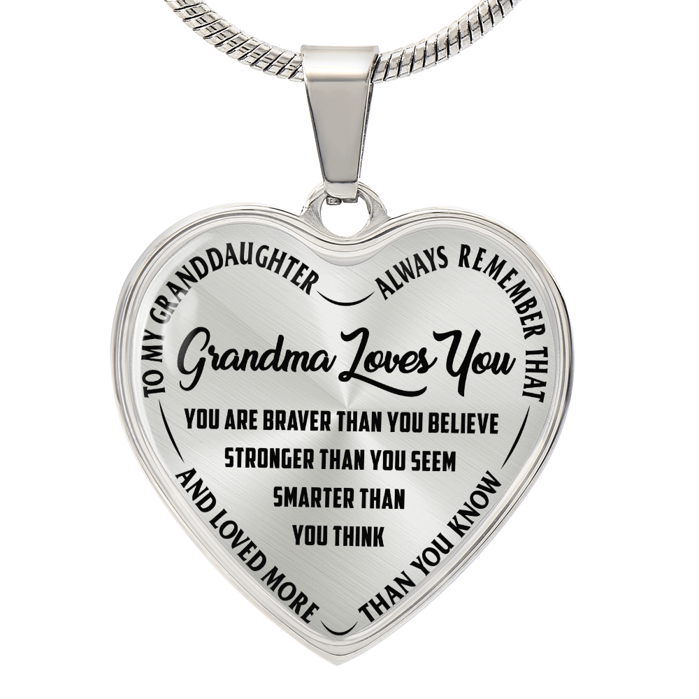 Grandma Loves You – Heart Necklace