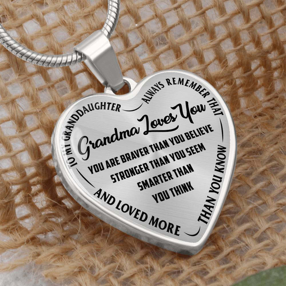 Grandma Loves You – Heart Necklace