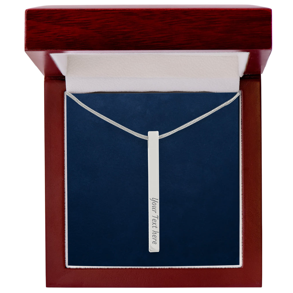 4-Sided Stick Necklace – Engraved POD MC
