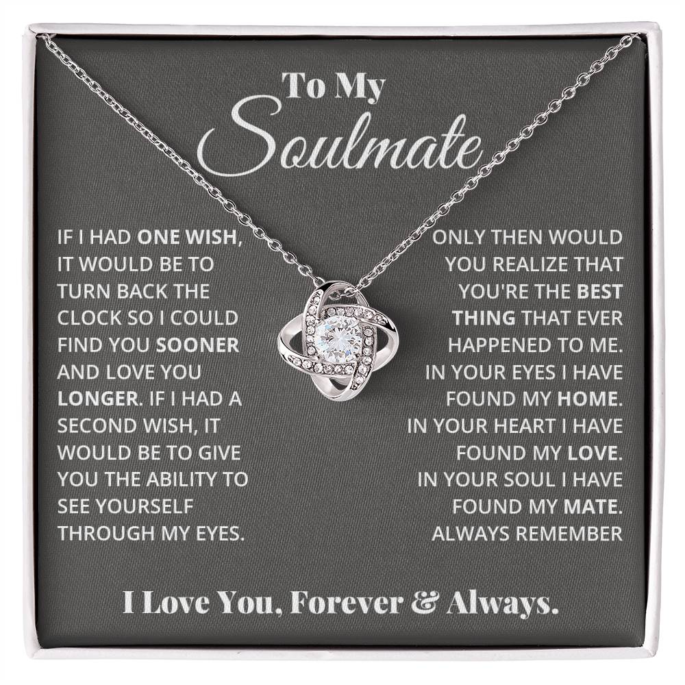 To My Soulmate – Love Knot Necklace