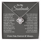 To My Soulmate – Love Knot Necklace