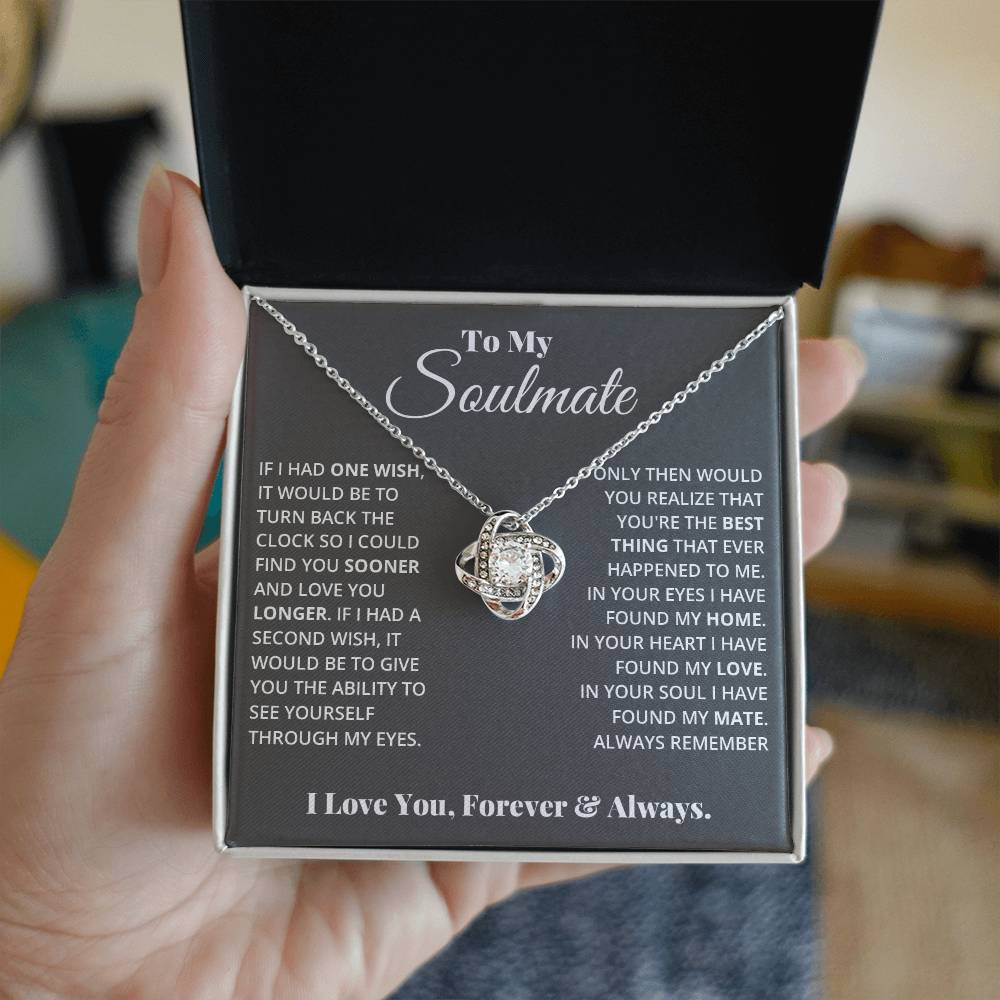 To My Soulmate – Love Knot Necklace