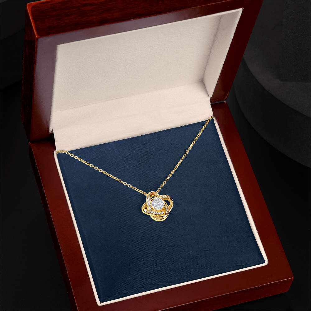 Love Knot Necklace – Yellow & White Gold Variants