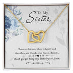 To My Sister – Interlocking Hearts Necklace