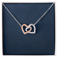 Interlocking Hearts Necklace – Yellow & White Gold Variants