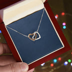 Interlocking Hearts Necklace – Yellow & White Gold Variants