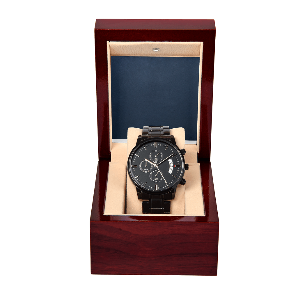Black Chronograph Watch