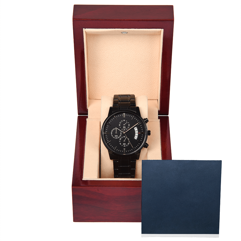 Black Chronograph Watch