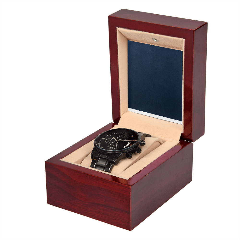 Black Chronograph Watch