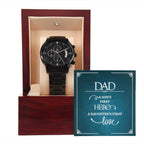 A Son's First Hero – Black Chronograph Watch
