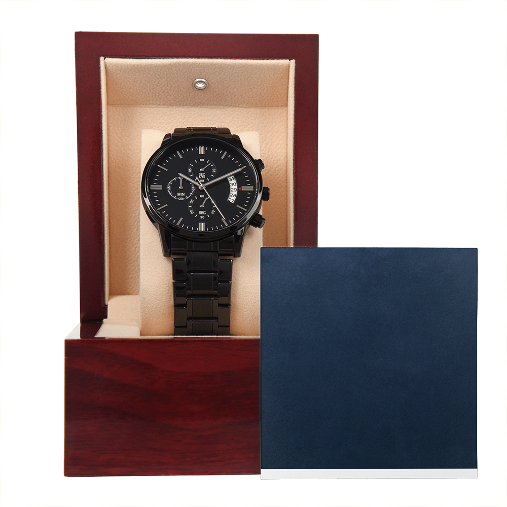 Black Chronograph Watch