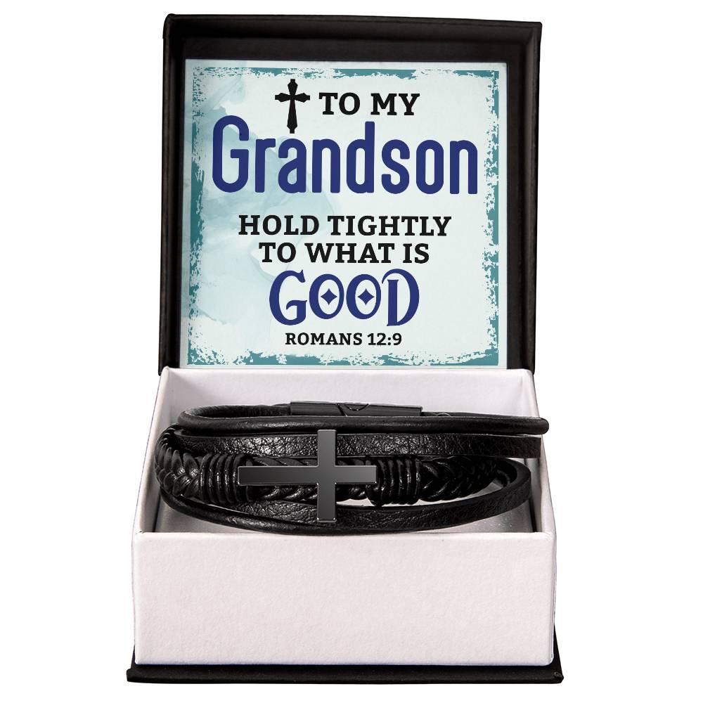 Hold Tightly – Cross Leather Bracelet