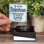 Hold Tightly – Cross Leather Bracelet