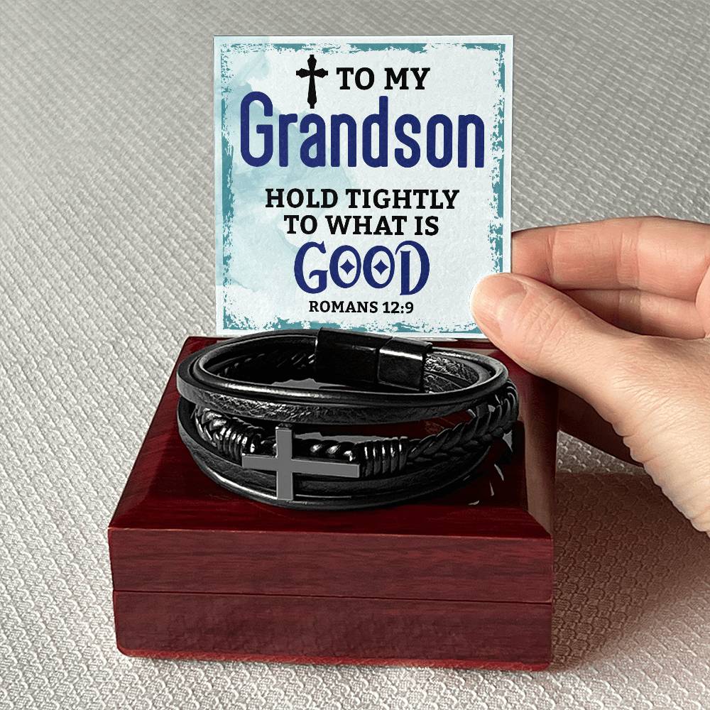 Hold Tightly – Cross Leather Bracelet