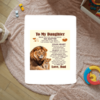To My Daughter Never Feel Alone – Sherpa Fleece Blanket