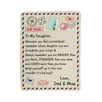 To My Daughter Loved (From Dad & Mom) – Sherpa Fleece Blanket