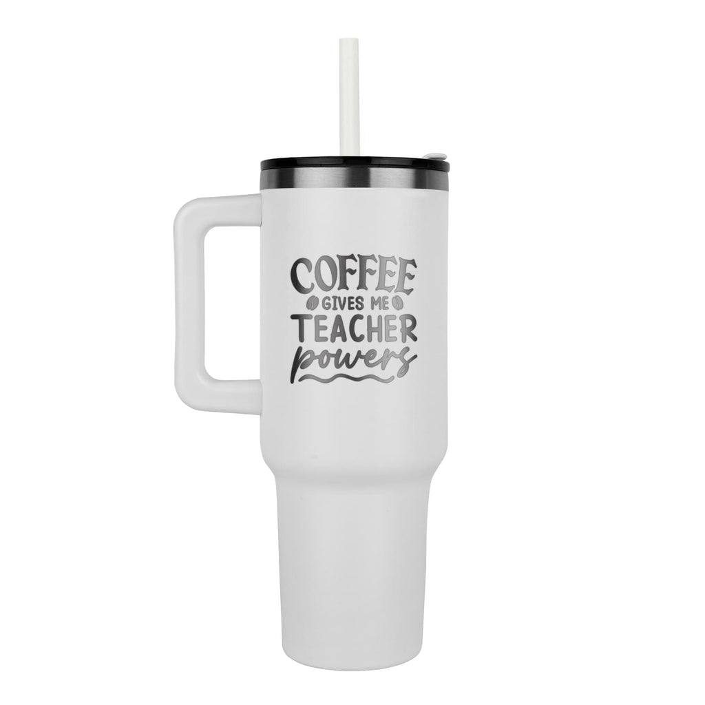 Coffee Gives Me Powers – Teacher Tumbler
