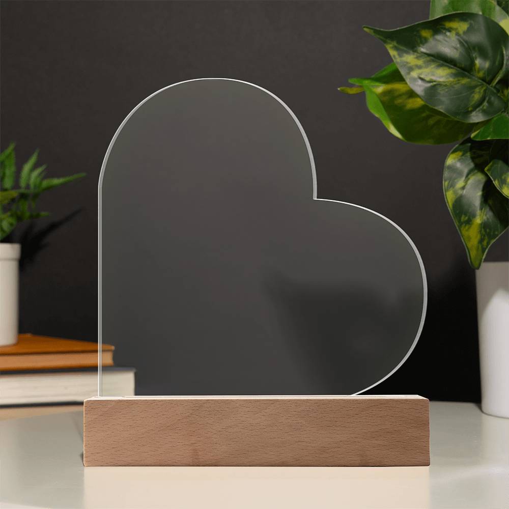 To My Daughter Old Lion – Acrylic Heart Plaque
