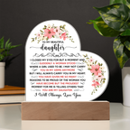 To My Beautiful Daughter – Acrylic Heart Plaque