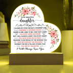To My Beautiful Daughter – Acrylic Heart Plaque