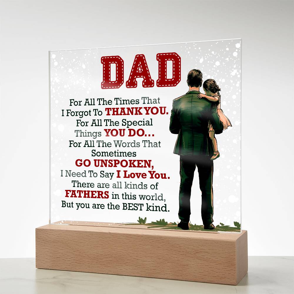 Thank You Dad – Acrylic Square