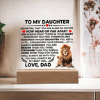 To My Daughter Braver – Acrylic Square