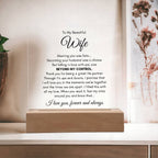 To My Wife Fate – Acrylic Square