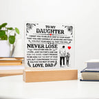 To My Daughter Promise – Acrylic Square