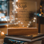 To My Beautiful Wife (Printed) – Acrylic Square