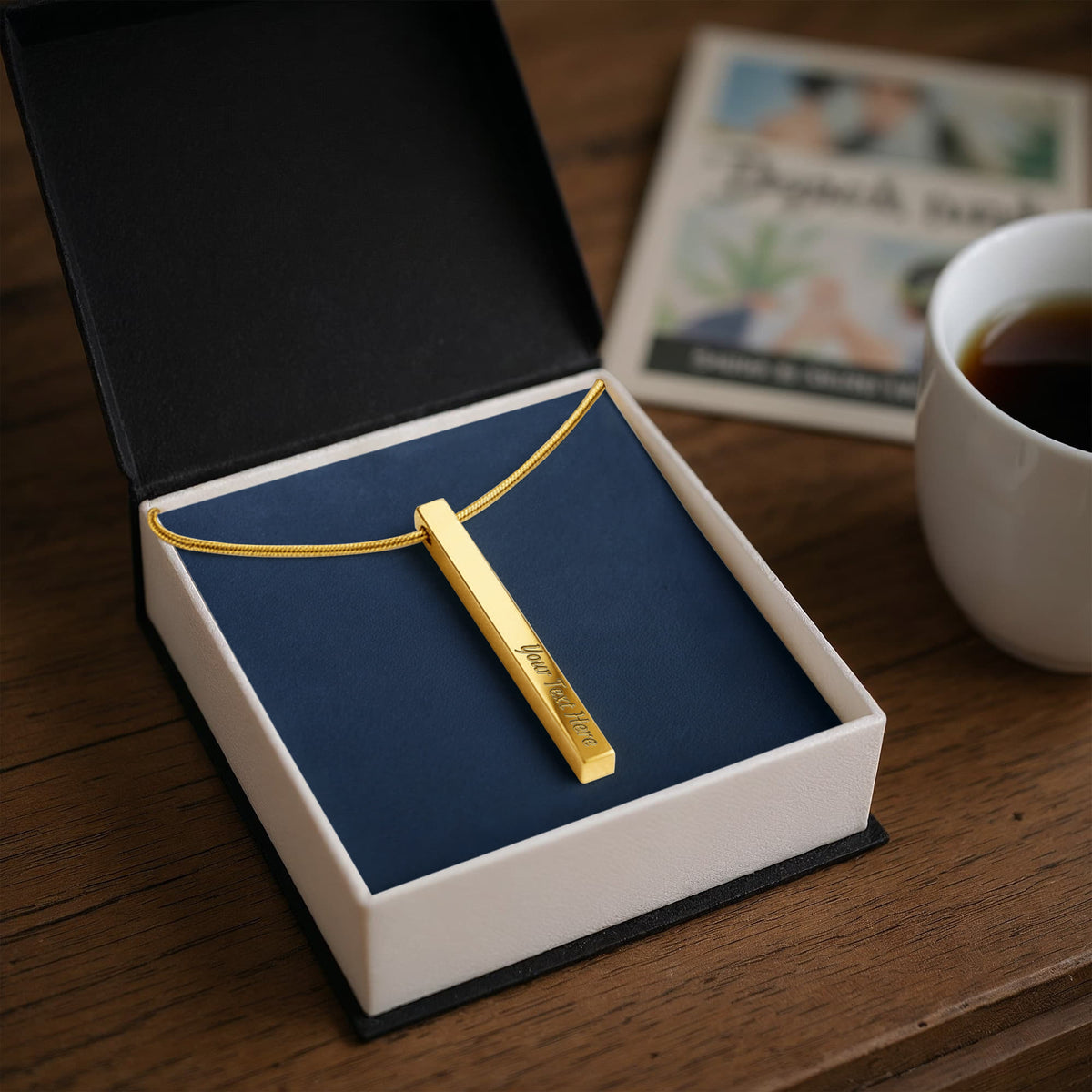 4-Sided Stick Necklace – Engraved POD MC
