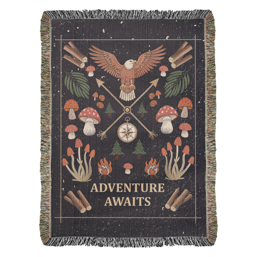 Adventure Awaits – Woven Blanket