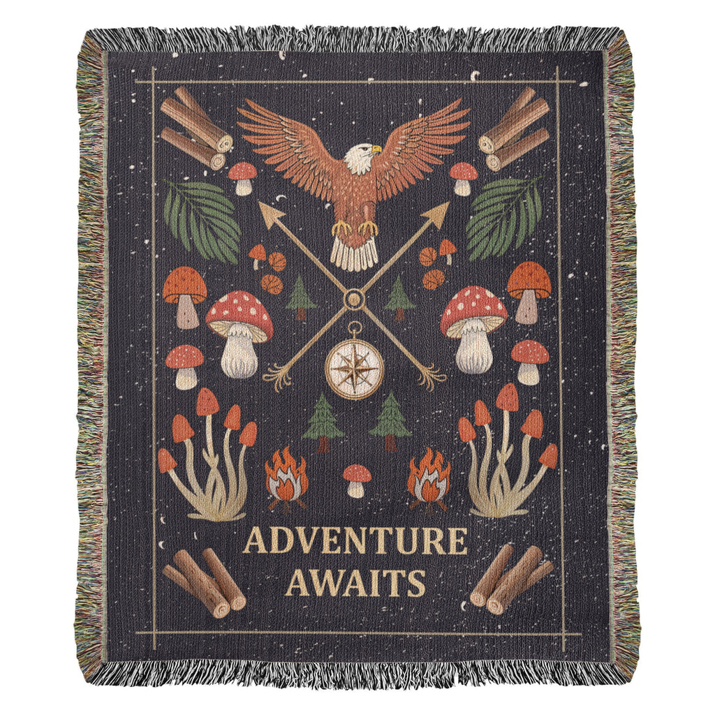 Adventure Awaits – Woven Blanket