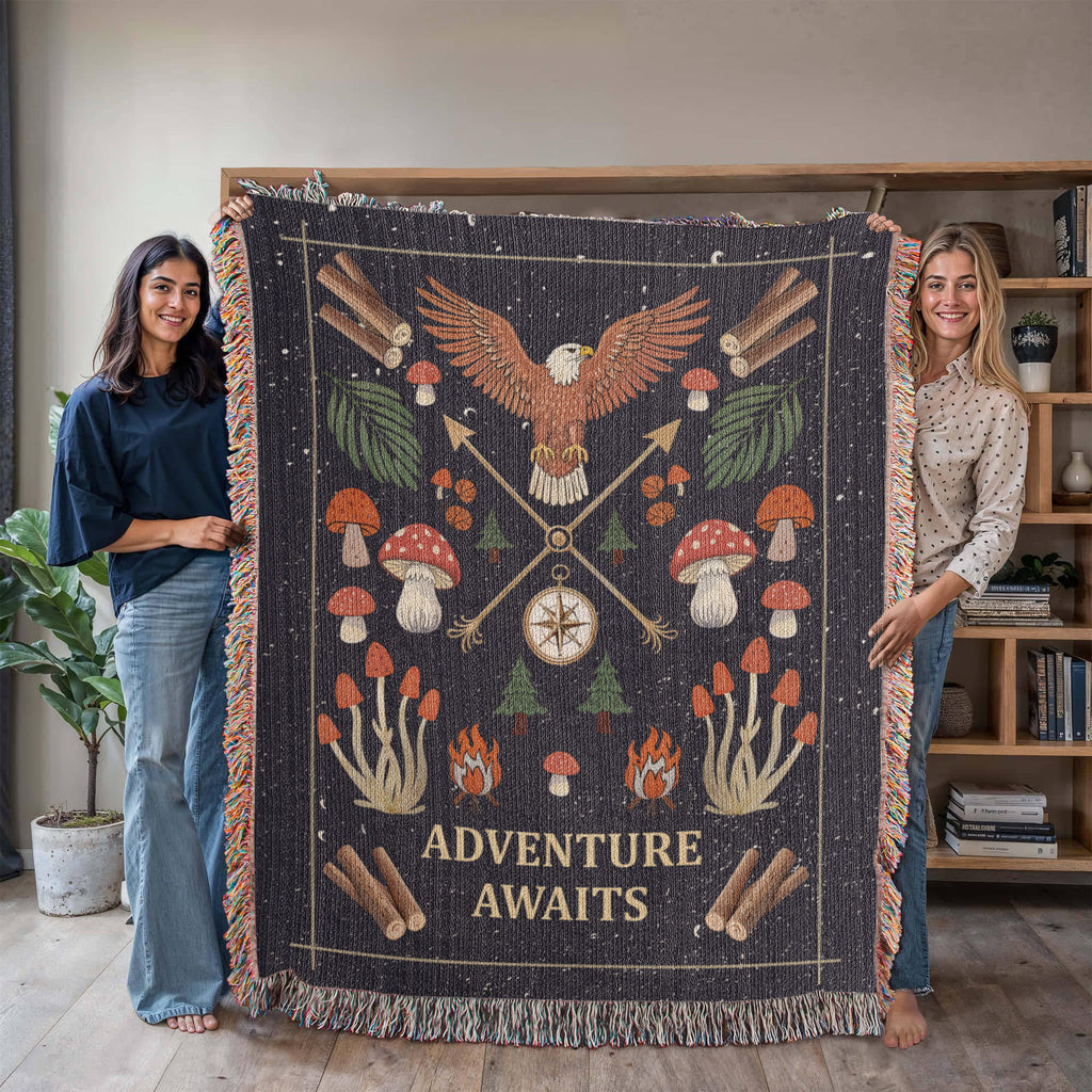 Adventure Awaits – Woven Blanket