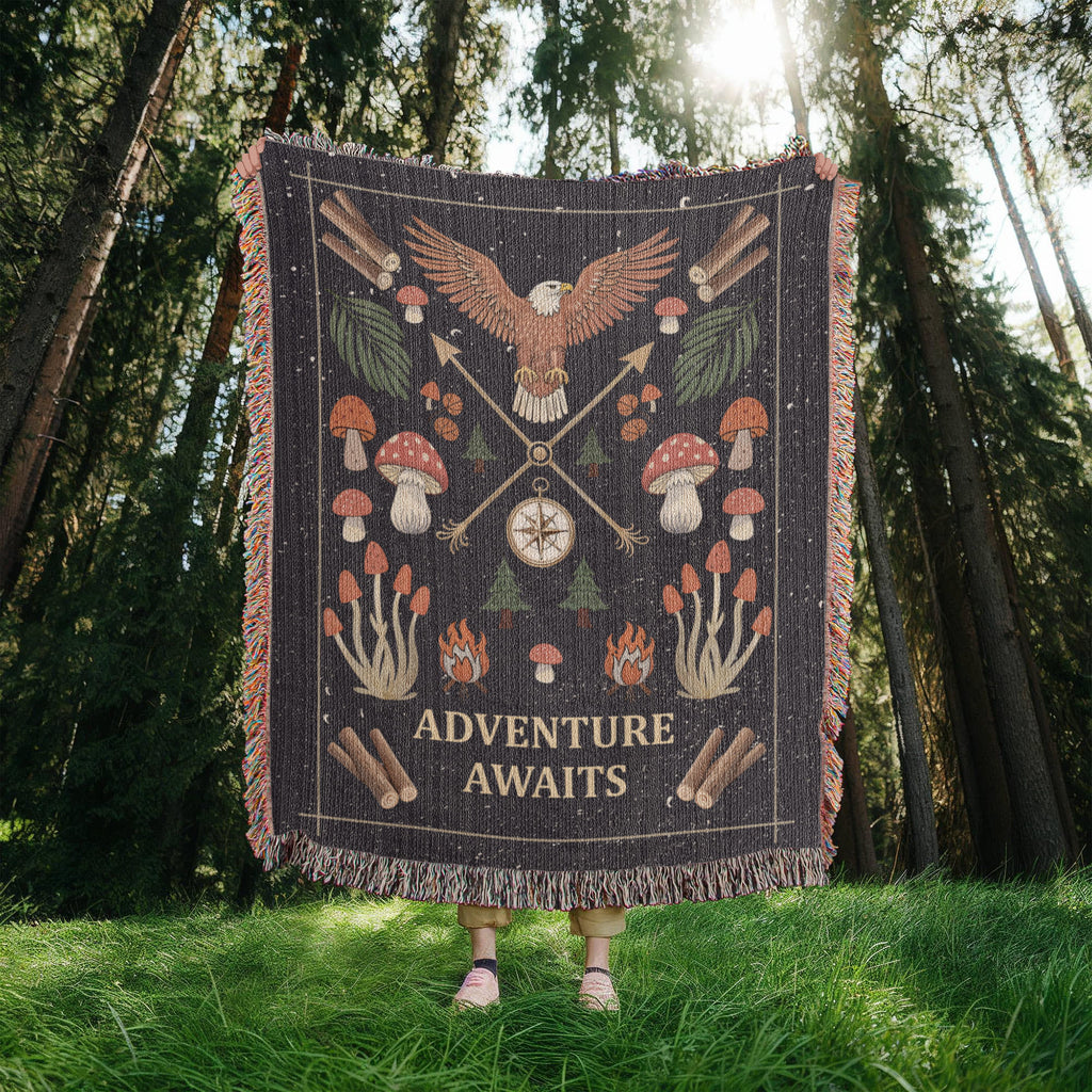 Adventure Awaits – Woven Blanket