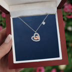 Baby Feet Heart Necklace