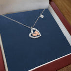 Baby Feet Heart Necklace