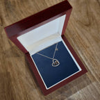 Baby Feet Heart Necklace