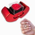 Forever Love Necklace – Red Heart Rose Box