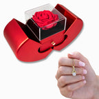 Alluring Beauty Necklace – Red Heart Rose Box